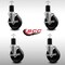 Service Caster 5'' SS Phenolic Swivel 1-3/4'' Expanding Stem Caster Set with Brake, 4PK SCC-SSEX20S514-PHS-TLB-134-4 - alternate 2